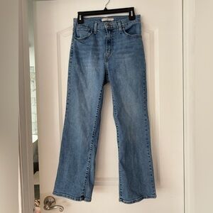 Levi’s high waisted cropped flare jeans